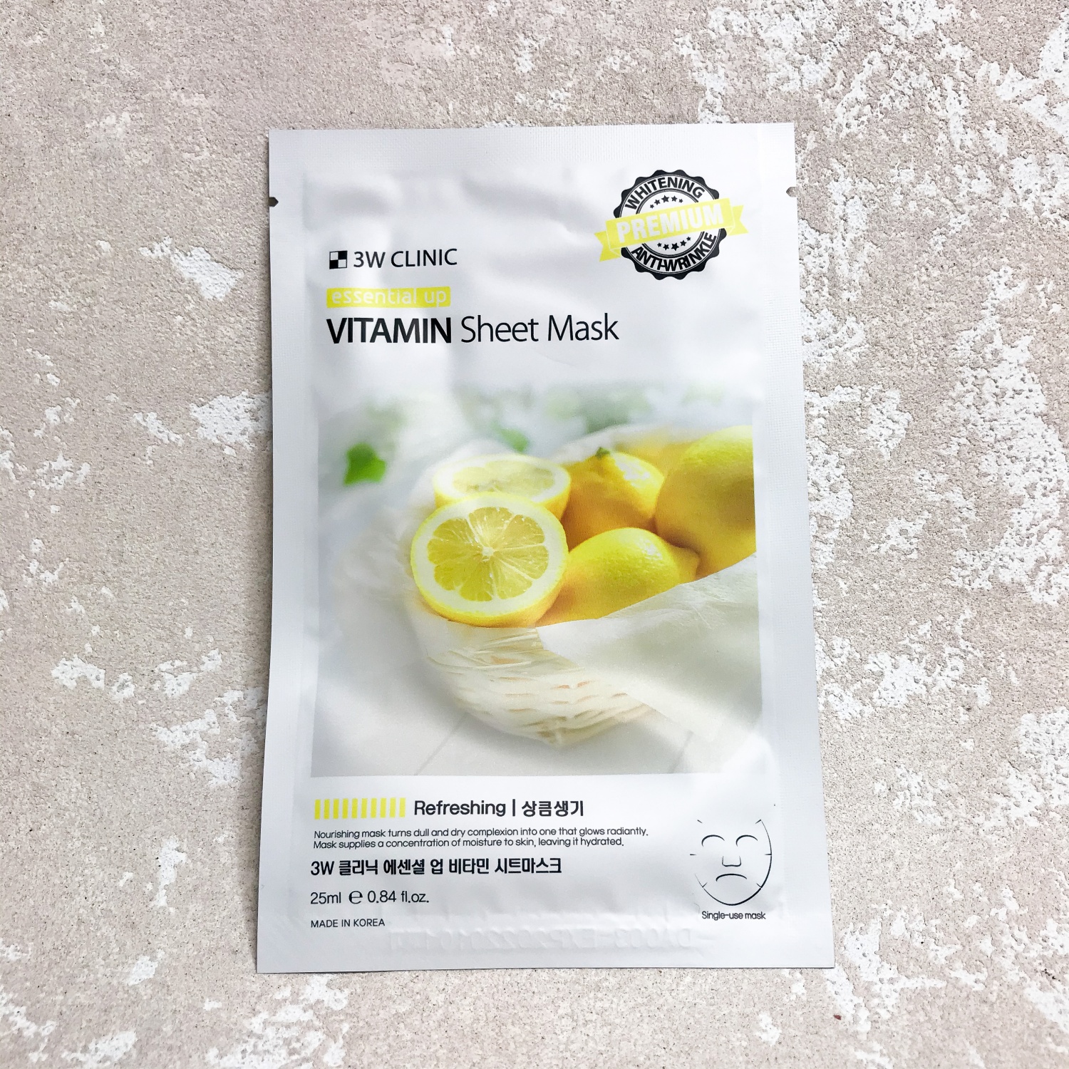 3W Clinic Essential Up Vitamin Sheet Mask 25 мл