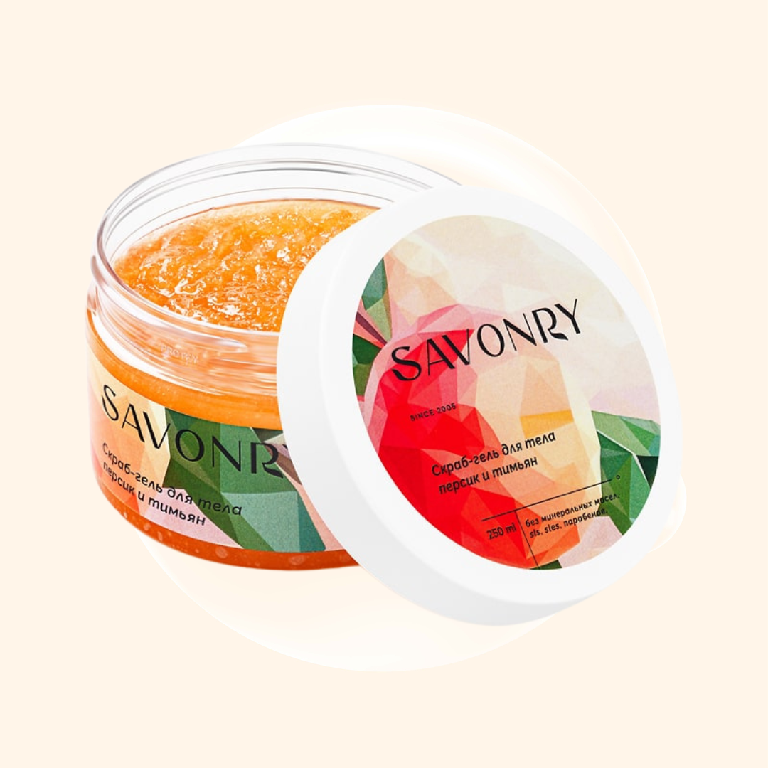 Savonry Scrub-Gel Body Peach And Thyme 250 мл