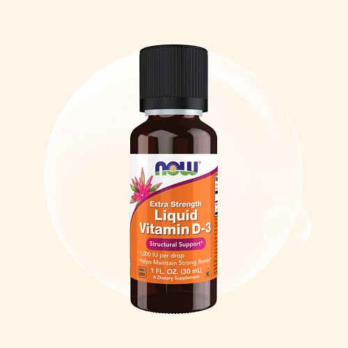 NOW Liquid Vitamin D-3 Extra Strength 1000 IU 1 fl oz (30 ml) 1000 МЕ, 30 мл (1 жидк. унция)