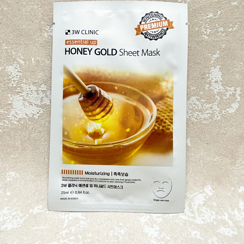 3W CLINIC Essential Up Honey Gold Sheet Mask 25 мл