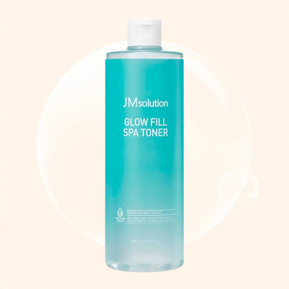 Увлажняющий тонер для лица корея. JMSOLUTION Glow fill Spa Toner 500ml. JM solution тонер. JM solution тонер спа Кипарисовая вода. JMSOLUTION увлажняющий спа-тонер с Кипарисовой водой Glow Spa Toner 500мл.