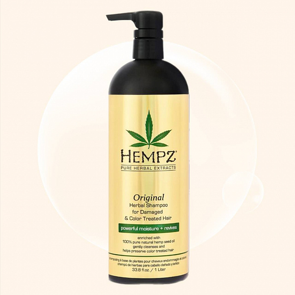 Hempz Original Herbal Shampoo For Damaged & Color Treated Hair 1000 мл
