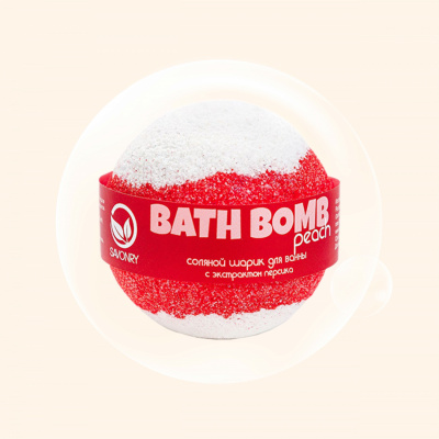 Savonry Bath Bomb Peach 100-120 г