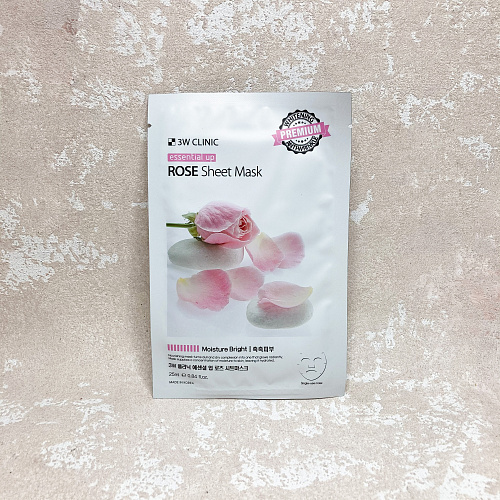 3W Clinic Essential Up Rose Sheet Mask 25 мл