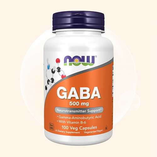 NOW GABA 500 mg 100 vc  500 мг