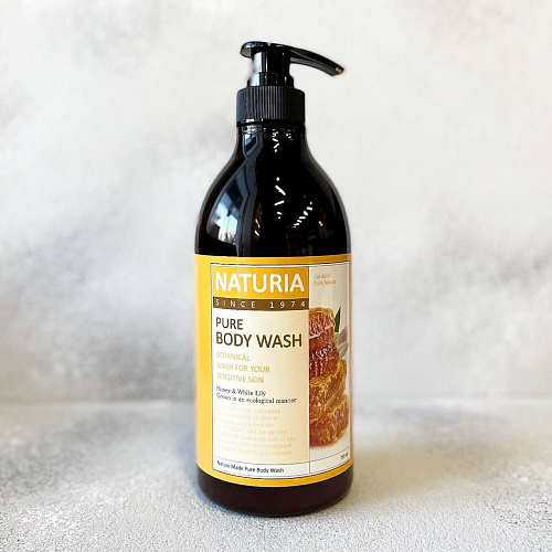 Naturia Pure Body Wash Honey & White Lily 750ml