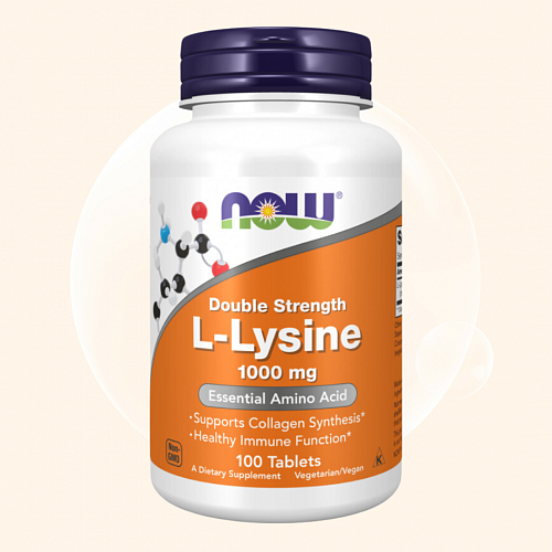 NOW L-Lysine 1000 мг, 100 таблеток